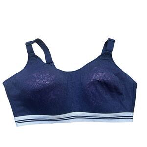 Cacique Womens BRA 44 DD Purple Lightly Lined Cotton Scoop No Wire Comfort Sport